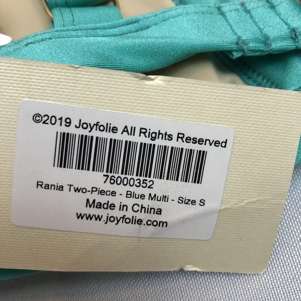 Mia Joy Joyfolie Rania Small Swimsuit Bikini Top S New NWT